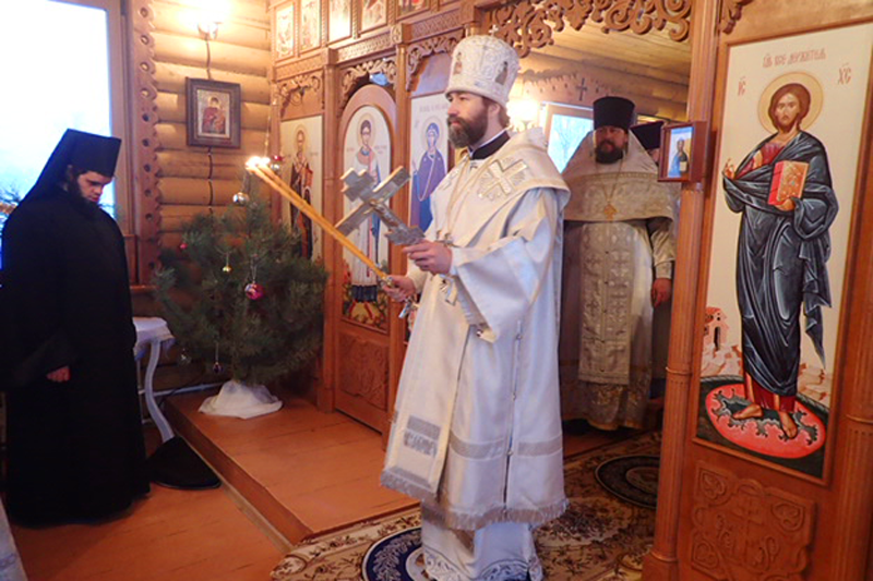 Архиерейское богослужение в Воскресенском Белогорском мужском епархиальном монастыре