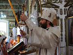 Архиерейское богослужение в Преображенском храме Острогожска в день престольного праздника
