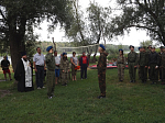 В Верхнем Мамоне с молебном состоялось открытие детского военно-патриотического лагеря
