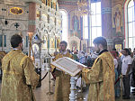 Преосвященнейший епископ Андрей совершил Божественную литургию в день памяти святых отцов шести Вселенских Соборов