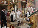 В праздник Преображения Господня в Ильинском кафедральном соборе г. Россошь совершили праздничные богослужения