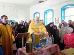 Первая Божественная литургия в храме святителя Николая Чудотворца х. Поплавский