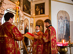 Преосвященнейший епископ Андрей совершил Божественную литургию в сослужении благочинных ЦО епархии