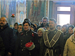 Преосвященнейший епископ Россошанский и Острогожский Андрей совершил праздничный молебен накануне дня памяти святого благоверного Александра Невского