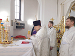 Епископ Дионисий совершил Божественную литургию в храме прп. Сергия Радонежского пгт Подгоренский