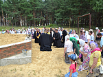 Глава Россошанской епархии освятил закладной камень строящегося храма в честь Рождества Пресвятой Богородицы