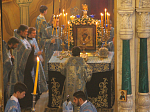 Архиерей совершил чтение Акафиста Пресвятой Богородице в Свято-Ильинском соборе