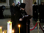 В четверг первой седмицы Великого поста Преосвященнейший епископ Андрей молился за уставным богослужением