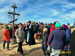 Освещение поклонного креста на въезде в с. Сухой Донец