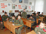 Встреча с юными кадетами-казаками