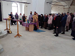 В восстановленной части Успенского храма г. Калач был совершен благодарственный молебен