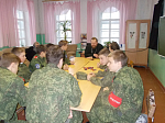 Молитва и беседа с кадетами-казаками