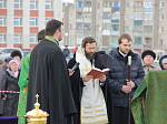 Епископ Россошанский и Острогожский Андрей совершил чин освящения места под строительство храма в честь прп. Сергия Радонежского