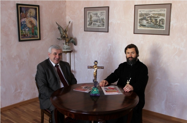 В Россоши прошла встреча Преосвященнейшего епископа Андрея и президента общества «Славянский мост»