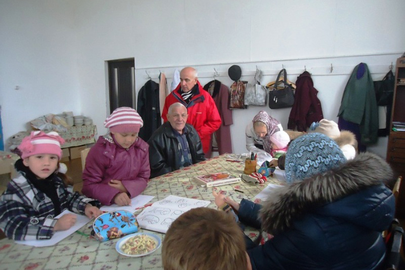 Встреча воспитанников воскресной школы с. Воронцовка с ветераном войны