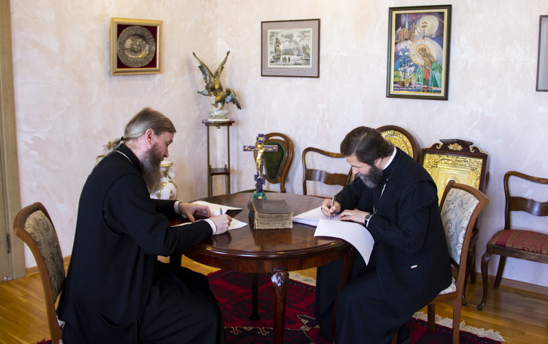 Подписано соглашение о сотрудничестве между Россошанской епархией РПЦ МП и Ровеньковской епархией УПЦ МП