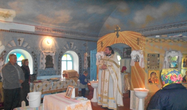 Божественная литургия в храме Казанской Божией Матери с. Семёновка