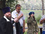 В Верхнем Мамоне с молебном состоялось открытие детского военно-патриотического лагеря
