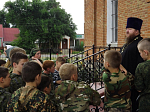 Ребята из оборонно-спортивного лагеря посетили Свято-Митрофановский храм