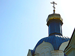 Установка накупольного креста на храме Иоанна Богослова с.Нижний Мамон