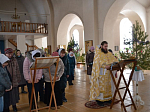 В Верхнем Мамоне молитвенно встретили праздник Обрезания Господня и совершили память святителя Василия Великого