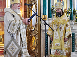 В Неделю 7-ю по Пятидесятнице в Ильинском кафедральном соборе Россоши богослужение проходило особо торжественно