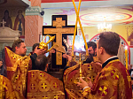 Архиерейское богослужение накануне праздника Воздвижения Животворящего Креста Господня