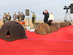 В селе Новопостояловка прошла церемония перезахоронения останков воинов Великой Отечественной войны
