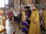 Архипастырь совершил воскресное богослужение в Свято-Ильинском соборе г. Россошь