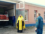 В праздник иконы "Неопалимая купина" пришли помолиться сотрудники пожарной части города Калач и добровольцы Всероссийской пожарной организации района