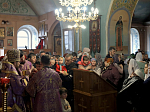 В Неделю 2-ю Великого поста Преосвященнейший епископ Дионисий совершил Литургию в Покровском храме г. Павловск