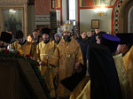 Глава Россошанской епархии возглавил соборное богослужение в Ильинском соборе