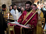 Епископ Россошанский и Острогожский Андрей сослужил митрополиту Капитолиадскому Исихию (Кондояннис) за богослужением в Храме Гроба Господня