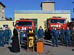 В Верхнемамонской пожарно-спасательной части попросили благословения Божия