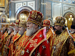 Глава Россошанской епархии сослужил Предстоятелю Русской Православной Церкви в день тезоименитства Его Святейшества