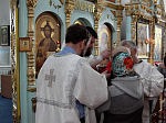 В Великую Субботу в Каменке совершили Литургию Василия Великого и чин освящения пасхальной снеди