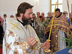 14 августа в Богоявленском храме с. Сухой Донец была совершена первая Литургия и привезена частица Животворящего Креста