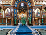 Накануне Недели ваий Глава Воронежской митрополии совершил Всенощное бдение в Благовещенском кафедральном соборе