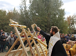 Купол Преображенского храма снова осеняет Крест