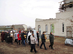 Молебен в строящемся храма Архангела Михаила с. с.Александровка-Донская