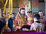 Глава Россошанской епархии совершил Божественную литургию и чин Торжества Православия в Свято-Ильинском соборе