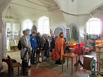 Встреча учеников со священником и молебен перед экзаменами в Троицком храме с. Сончино