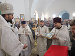 Епископ Дионисий совершил Божественную литургию в храме прп. Сергия Радонежского пгт Подгоренский