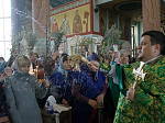 Праздничные богослужения в день Входа Господня в Иерусалим в Ильинском кафедральном соборе г. Россошь