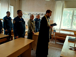Состоялась очередная встреча личного состава пожарной части по Острогожскому району с настоятелем Георгиевского храма