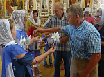 Праздничное богослужение в часть Всемилостивого Спаса и Пресвятой Богородицы в Митрофановском храме