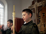 В Гороховке продолжается подготовка кадетов к несению храмовых послушаний