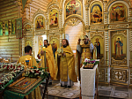 Соборная служба и освящение креста для колокольни Троицкого храма с. Лозовое