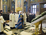 Епископ Россошанский и Острогожский Андрей сослужил Главе Воронежской митрополии за Божественной литургией