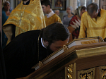 Глава Россошанской епархии молился за Всенощным бдением
